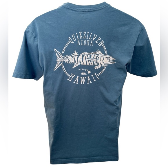 QUIKSILVER Aloha Hawaii Fish Tee Shirt Men L Large - Picture 1 of 6
